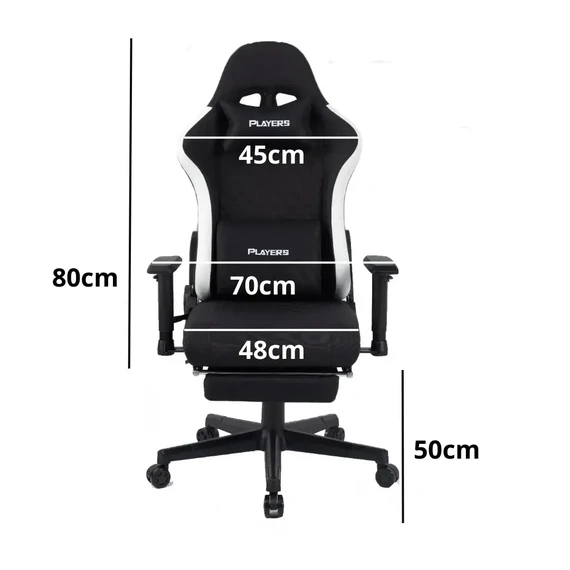 312231132312_ye5u-gl Gaming Chair with Headrest, Lumbar Pillow and Footrest