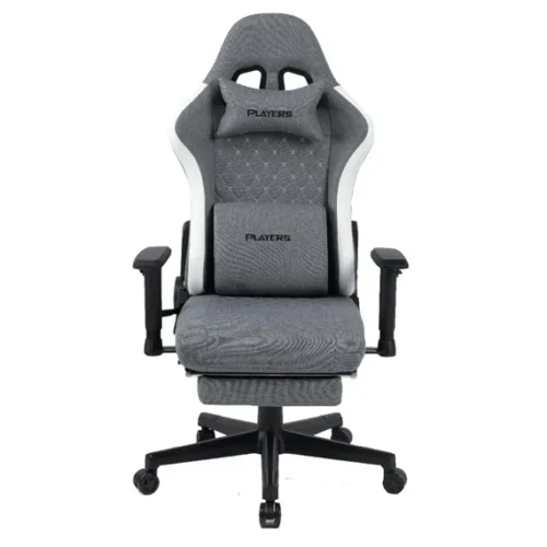 L-200414__4_ Gaming Chair with Headrest, Lumbar Pillow and Footrest