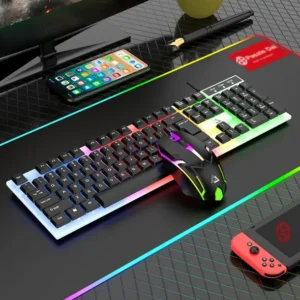 Bajeal T350 Rainbow RGB Back-lit Gaming Keyboard Mouse Combo